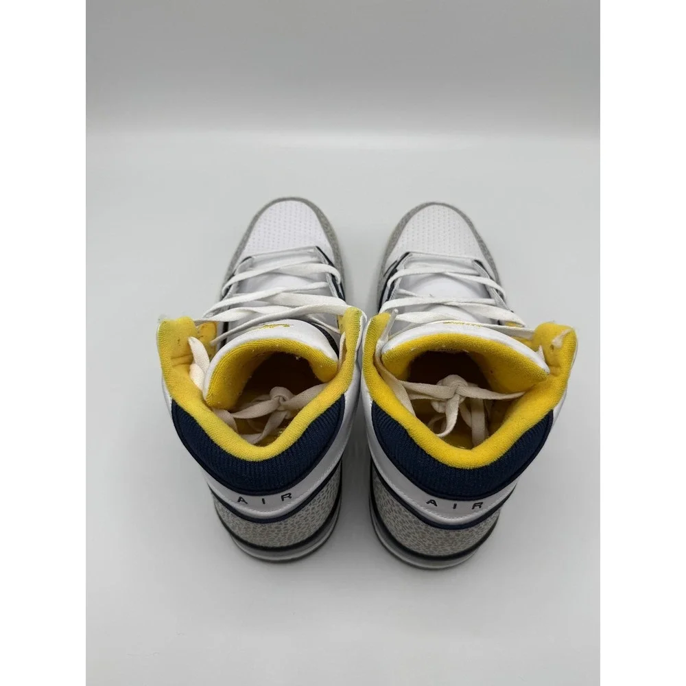 Nike Air Assault White Elephant Yellow Navy 315064-171 Mens Sz 12 No Box